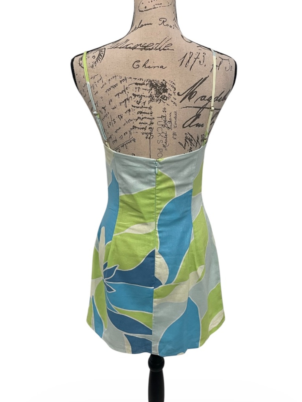 SABO NWT Tropical Mini Dress & Matching Shirt Set Blue Green Size M (Runs Small) - Picture 11 of 16